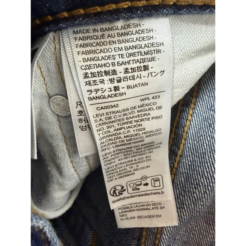 Levis 505 Mens Jeans Tag 36x29 Approx 35x28 Blue Denim Straight Leg Regular Fit